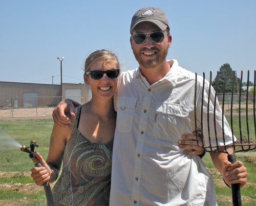 High plains harvest: Morgan Dezendorf ’09 and Marc Jansing ’09